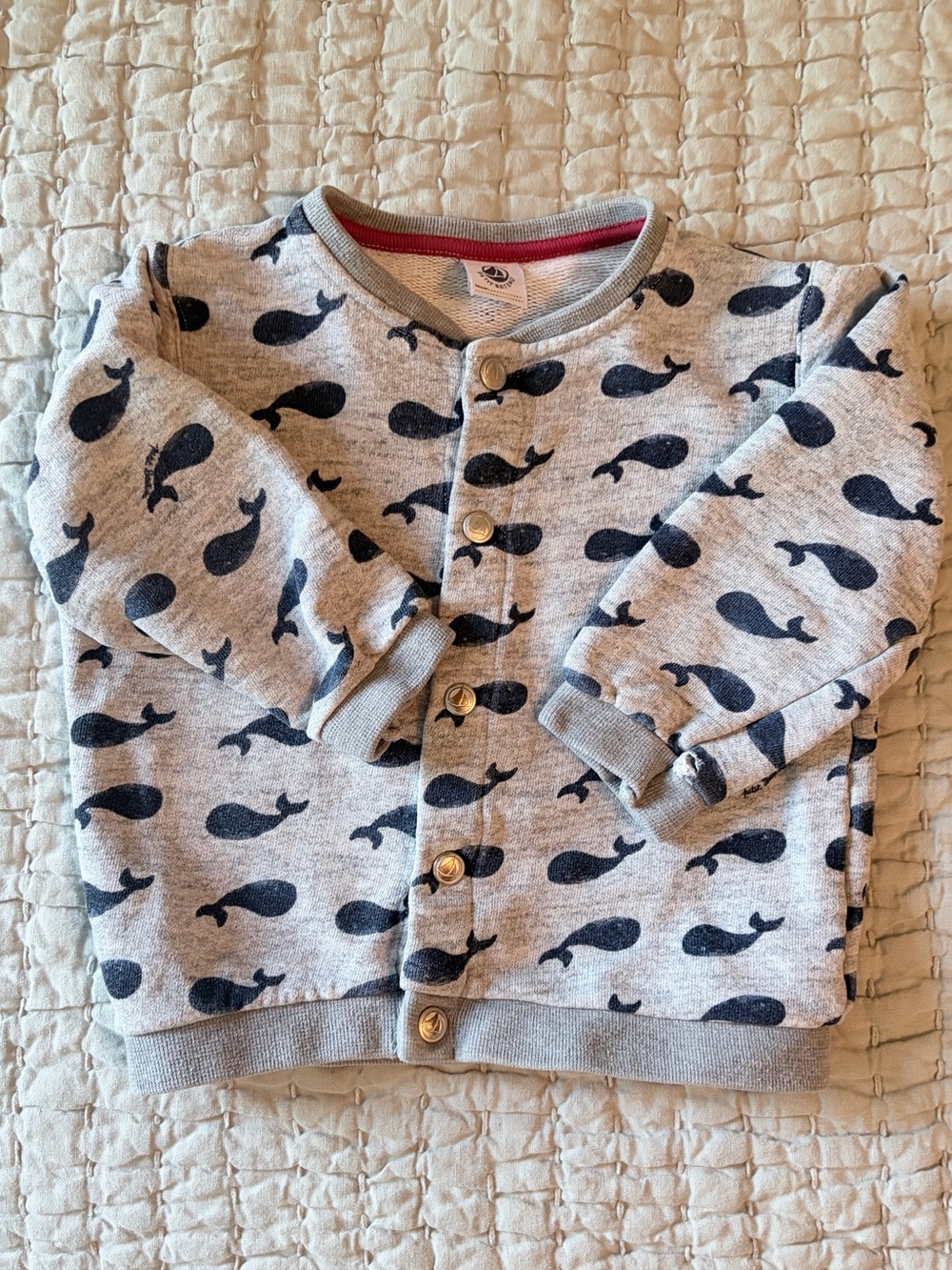 Petit Bateau Whale Print Sweatshirt - Size 2T